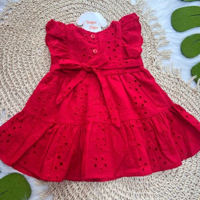 Vestido em Lese Vermelho